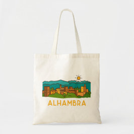Alhambra-Sonnenuntergang 2 Tragetasche