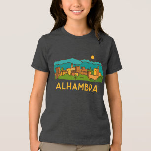 Alhambra-Sonnenuntergang 2 Tri-Blend Shirt