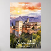 Alhambra Spanien Der berühmte Reiseort Poster (Vorne)