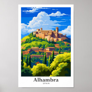 Alhambra Spanien Kunst, Dichtung und Musik Poster