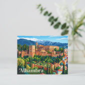 Alhambra Spanien Postkarte (Stehend Vorderseite)