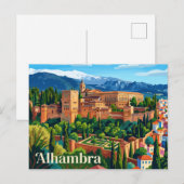 Alhambra Spanien Postkarte (Vorne/Hinten)