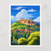 Alhambra Spanien Vintage Reise Illustration Postkarte (Vorderseite)
