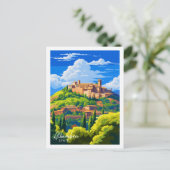 Alhambra Spanien Vintage Reise Illustration Postkarte (Stehend Vorderseite)