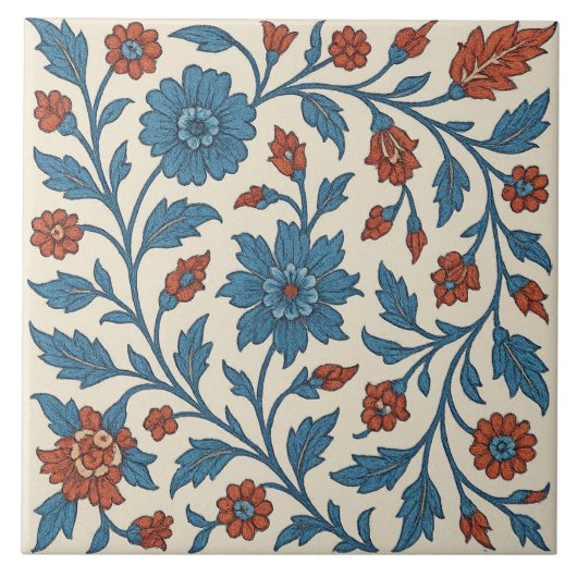 Alhambra-Stern – Maurisches Blumen geometrisches F Fliese (Vorderseite)