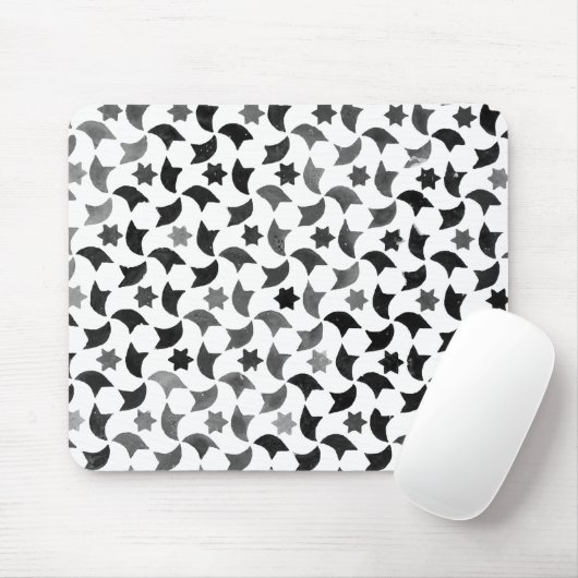 Alhambra-Stern-Mosaik-transparenter Hintergrund Mousepad (Mit Mouse)