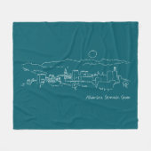Alhambra Sunset Fleecedecke (Vorderseite (Horizontal))