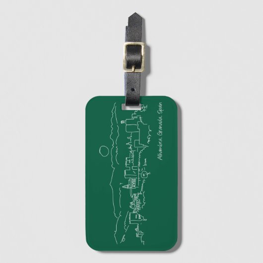 Alhambra Sunset Gepäckanhänger (Vorderseite Vertikal)