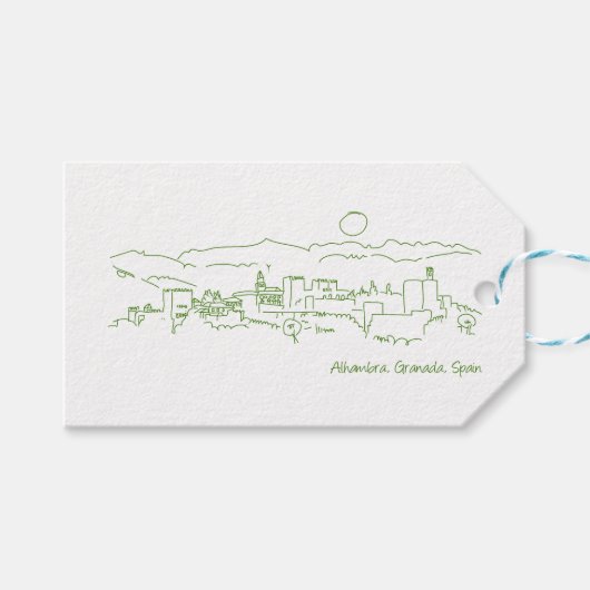 Alhambra Sunset Geschenkanhänger (Vorderseite (Horizontal))