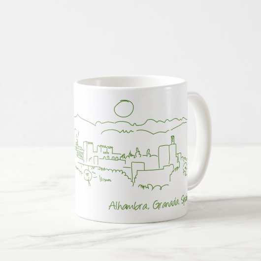 Alhambra Sunset Kaffeetasse (VorderseiteRechts)
