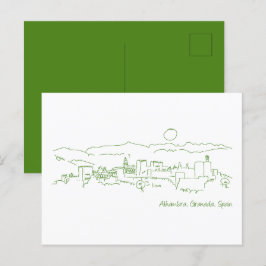 Alhambra Sunset Postkarte
