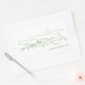 Alhambra Sunset Rechteckiger Aufkleber (Umschlag)