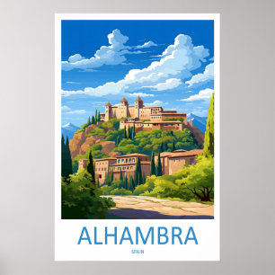 Alhambra Vintage-Reiseposter Ski Nationalpark Poster