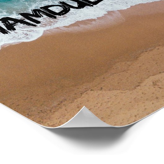 Alhamdulilah Beach Zuhause Poster (Ecke)