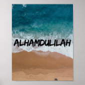 Alhamdulilah Beach Zuhause Poster (Vorne)