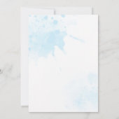 Alhamdulillah-Blauer Muslim-Baby-Tuch Geburt Einladung (Rückseite)