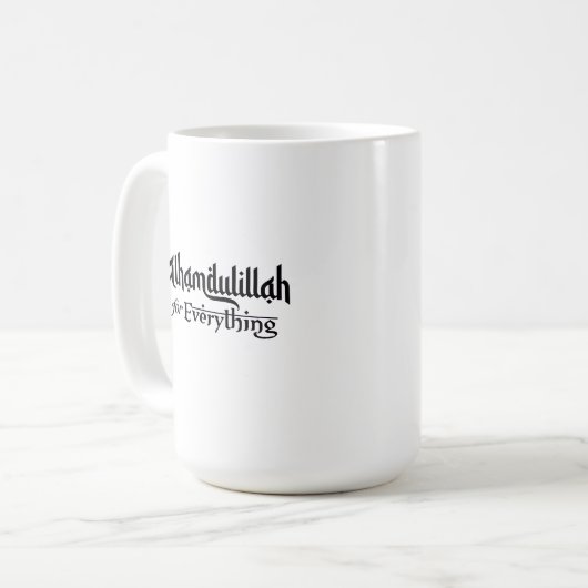 Alhamdulillah for Everything Minimal Islamic Gift Kaffeetasse (Vorderseite Links)