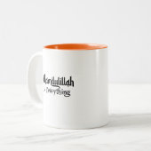 Alhamdulillah for Everything Minimal Islamic Gift Zweifarbige Tasse (Vorderseite Links)