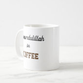 Alhamdulillah für Kaffee Kaffeetasse (Vorderseite Links)