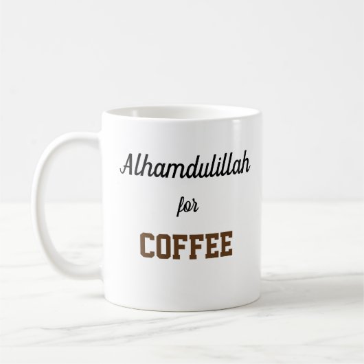 Alhamdulillah für Kaffee Kaffeetasse (Links)