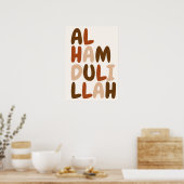 Alhamdulillah Islamische Wandkunst Englische Kalli Poster (Küche)