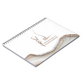 Alhamdulillah moderne Typografie Design minimalist Notizblock (Linke Seite)