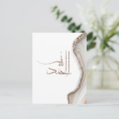 Alhamdulillah moderne Typografie Design minimalist Postkarte (Stehend Vorderseite)