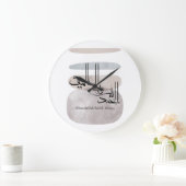 Alhamdulillah Rabbil ‘Alamin – Contemporary Arabic Große Wanduhr (Zuhause)