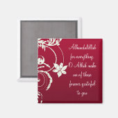 Alhamdulillah Red Floral Kühlschrankmagnet (Vorderseite/Rückseite)