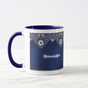 Alhamdulillah Tasse Blau Türkisches Design