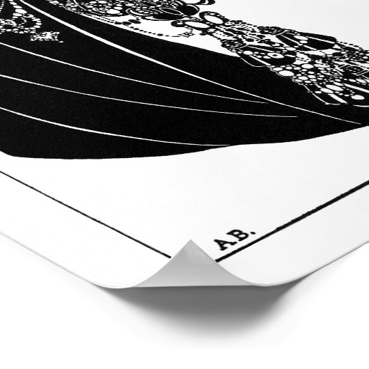 Ali Baba, Aubrey Beardsley Poster (Ecke)