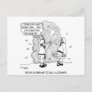 Ali Baba vergisst sein Passwort Postkarte