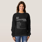 Ali  Nutritional Facts Serving Size Calories Sweatshirt (Vorne ganz)