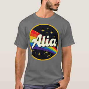 Alia Rainbow in Space Vintag Style T-Shirt