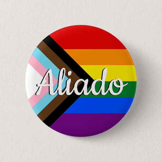 Aliado | Bandeira do Orgulho “Progress” Button (Vorderseite)