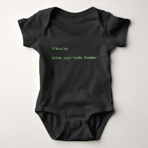 alias cry="sudo feed" Baby Bodysuit Baby Strampler