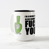 Alias… Schäumende Finger-Kostüm-Tasse Zweifarbige Tasse (Vorderseite Links)