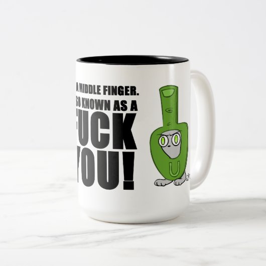 Alias… Schäumende Finger-Kostüm-Tasse Zweifarbige Tasse (VorderseiteRechts)