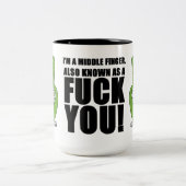 Alias… Schäumende Finger-Kostüm-Tasse Zweifarbige Tasse (Mittel)