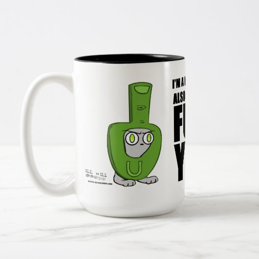 Alias… Schäumende Finger-Kostüm-Tasse Zweifarbige Tasse (Links)