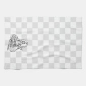 Aliasname mit Raupe und weißem Kaninchentuch Geschirrtuch (Horizontal)