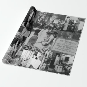 Alica Paul Suffrage Historisches Foto Collage Geschenkpapier
