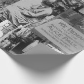 Alica Paul Suffrage Historisches Foto Collage Geschenkpapier (Ecke)