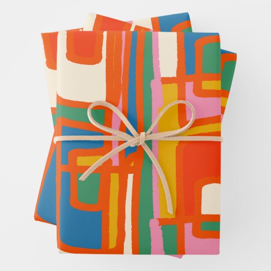 Alicante Abstrakt Modern Art Muster Geschenkpapier Set (Beispiel)