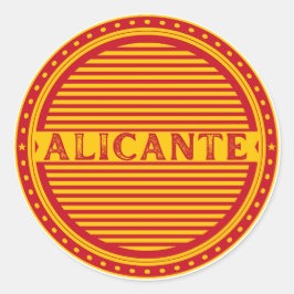 Alicante City Pride Emblem – Spanish Identity Runder Aufkleber