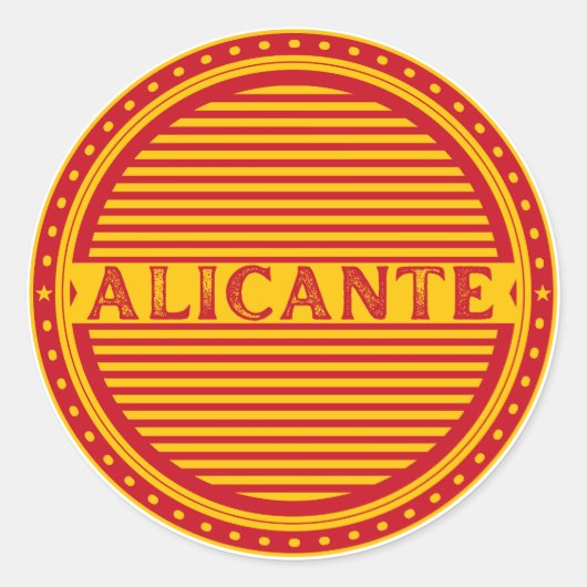 Alicante City Pride Emblem – Spanish Identity Runder Aufkleber (Vorderseite)