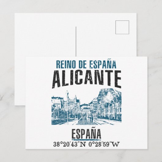 Alicante Postkarte (Vorne/Hinten)