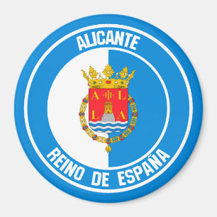 Alicante Round Emblem Magnet