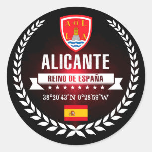 Alicante Runder Aufkleber