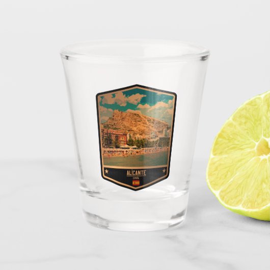 Alicante Schnapsglas (Vorderseite)